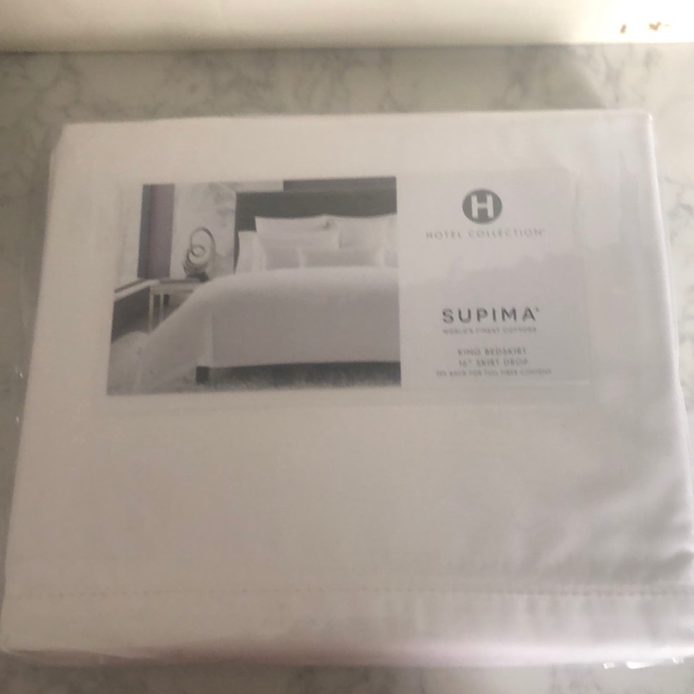 Hotel Collection 16” White King Bedskirt